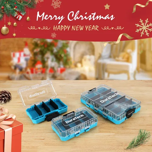 Miniatura 9 de DuraTech 3 Piezas Organizador de Piezas Pequeñas, 14 Compartimentos, Separadores Removibles, Organizador de Caja de Herramientas Portátil con Tapa