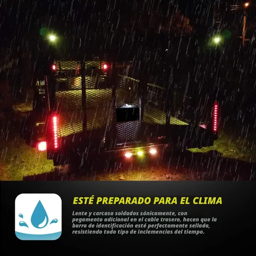Miniatura 6 de Nilight - TL-10 2 piezas 16 pulgadas 11 LED rojo remolque barra de luz para parada de estacionamiento intermitentes luz de freno trasera compatible