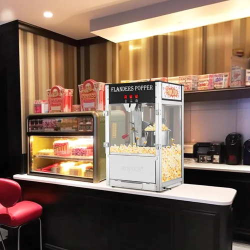 Miniatura 8 de Máquina de palomitas de maíz ROVSUN con hervidor de 16 onzas certificado ETL, máquina de palomitas de maíz comercial para mostrador con cuchara