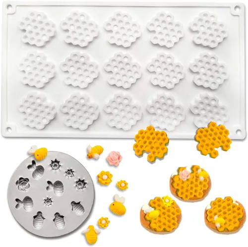 Miniatura 12 de 5 moldes de hojas de silicona, moldes de silicona para hornear Acxydm Tuile, juego de moldes de chocolate para fondant con molde de hojas de Molde