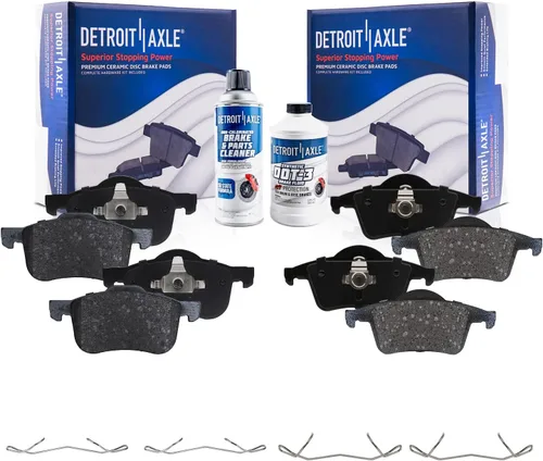 Miniatura 109 de Detroit Axle - Pinza de disco del lado del acompañante + pastillas de freno de cerámica de repuesto para Lexus HS250H Toyota RAV4 Prius V Scion xB