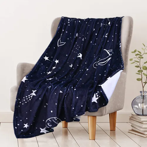 Miniatura 2 de RosieLily Mantas ligeras de estrellas, regalos con estampado de constelación, franela suave y acogedora felpa celestial del zodiaco astrología