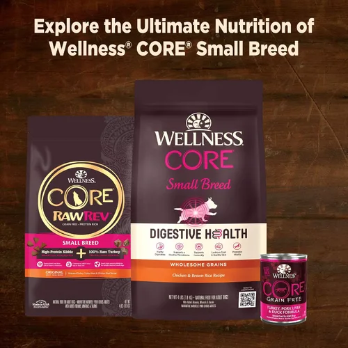 Miniatura 6 de Wellness CORE - Mini comidas para razas pequeñas gruesas en salsa para perros adultos, sin granos, natural, receta de cena de pollo y atún, 3 onzas
