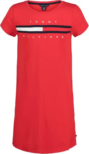 Tommy Hilfiger Camiseta de manga corta con logotipo clásico y cuello redondo para niña
