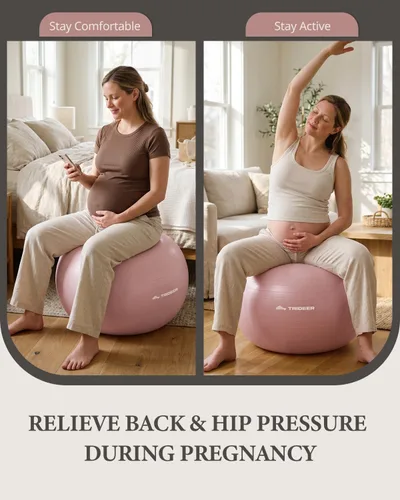 Miniatura 3 de Trideer Pelota de Ejercicio de Yoga, Silla de Oficina y Bola de Equilibrio, Bola de Estabilidad para Pilates, Terapia Física, Entrenamiento