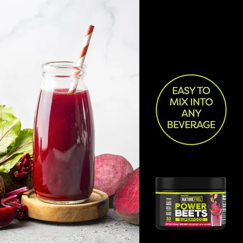 Miniatura 6 de Healthy Delights Nature Fuel Power Beets, jugo de remolacha vegano en polvo, polvo de remolacha para la presión arterial alta, 0 g de azúcar