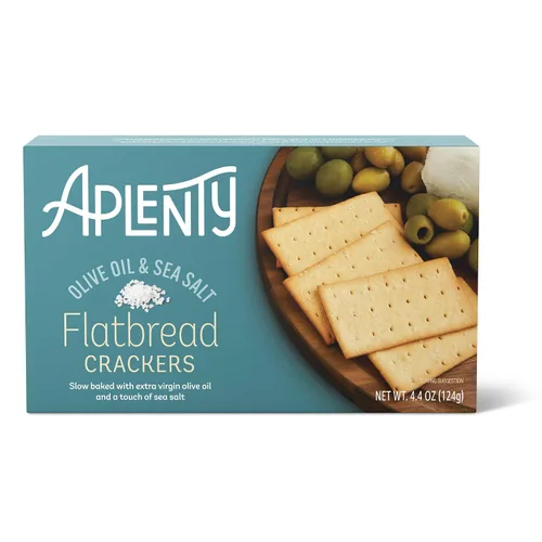 Aplenty, Galletas de Pan sin Levadura con Aceite de Oliva y Sal Mar, 4.4 oz
