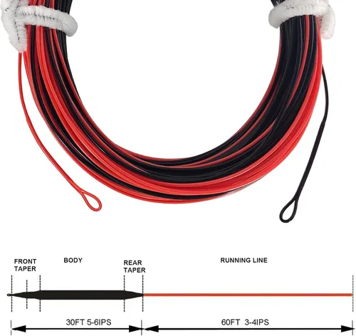 Miniatura 3 de Aventik Fly Line - Línea de hundimiento completo con punta de hundimiento completo, línea de pesca con mosca, peso hacia adelante, línea