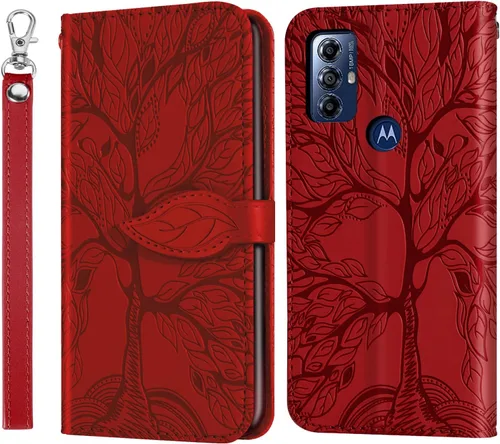 Miniatura 30 de Funda tipo cartera con tapa para Motorola Moto G Stylus 5G 2023, piel sintética, oro rosa, tarjetero y cierre magnético, función atril