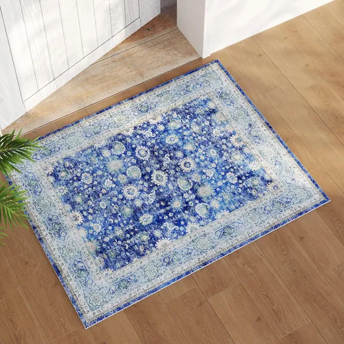 Miniatura 68 de Rugcomf Alfombra de pasillo de 2 x 6 pies, lavable, bohemio, suave, antideslizante, no desprende pelusa, lana sintética, estilo vintage para cocina