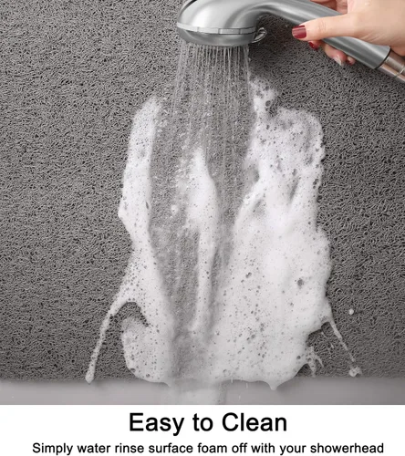 Miniatura 6 de Leotruny Tapete de ducha para bañera de 40 x 16 pulgadas, antideslizante, de cloruro de polivinilo suave, tapete para bañera para baño