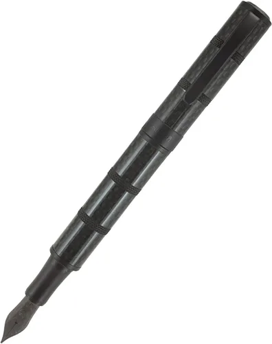 Monteverde USA Regatta Sport - Pluma estilográfica de carbono completo en color negro, punta media, fibra de carbono y plomizo, recargable, regalo