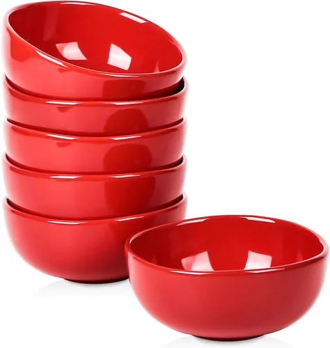 Miniatura 8 de vicrays Juego de cuencos de cerámica para cereales, juego de cuencos de ensalada de sopa de porcelana de 26 onzas, juego de cuencos de arroz