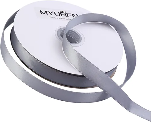 Miniatura 103 de Cinta de satén amarilla de 1 pulgada, cinta de satén sólido de doble cara para envoltura de regalos, bodas, decoración de fiestas, accesorios
