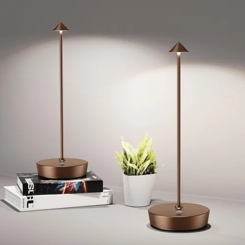 Miniatura 25 de Lámparas de mesa inalámbricas recargables, 6000 mAh, funciona con pilas, lámpara de escritorio LED para exteriores, impermeable, portátil, táctil