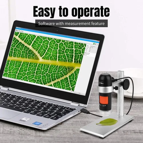 Miniatura 5 de Microscopio digital USB con polarizador, microscopio digital de moneda de mano de 5 MP con soporte de metal compatible con Windows y MacBook