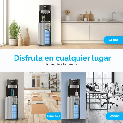 Miniatura 6 de Brio Dispensador de agua de carga inferior, serie esencial, 3 ajustes de temperatura, agua caliente, temperatura ambiente y fría, aprobado por