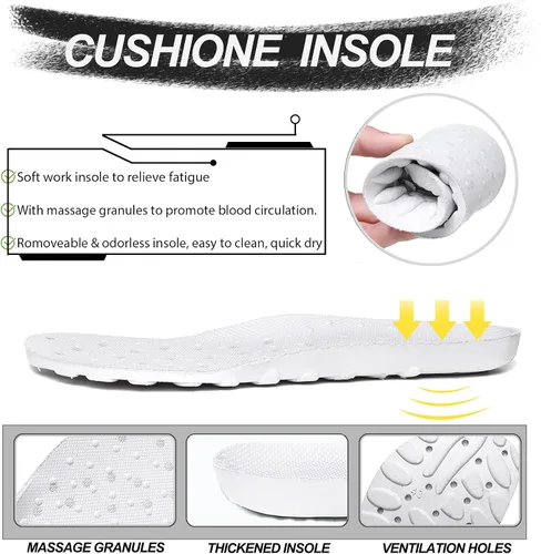 Miniatura 2 de Zapatos de chef Zapatos de cocina antideslizantes a prueba de agua y aceite para hombre, cómodos zapatos de enfermería para servicio de alimentos