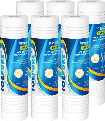 Miniatura 9 de ICEPURE Cartucho de filtro de agua ranurado para sedimentos para toda la casa, de 10 x 2.5 pulgadas, para AO-WH-PREV-R2, AP110, AB-SGR5M, GXWH20S