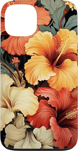 Miniatura 7 de Funda para iPhone 13 Pro Max con diseño tropical hawaiano amarillo rojo hibisco plumeria