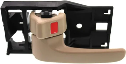 Para Toyota Tundra 2004 2005 2006 Manija de puerta interior delantera o trasera, lado del conductor beige | Con botón de bloqueo de puerta |