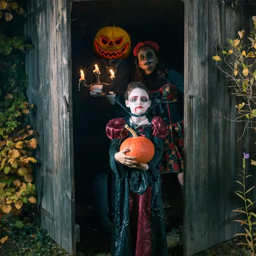 Miniatura 3 de HugOutdoor Máscara de calabaza aterradora de Halloween, mascarada, cosplay, luz LED, calabaza de látex, máscara de cabeza completa para fiesta