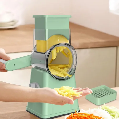 Miniatura 6 de Picador de verduras y espiralizador, picador de alimentos con recipiente, rebanador de frutas, utensilios de cocina y regalos, artículos esenciales