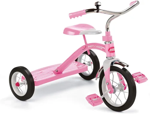 Miniatura 8 de Radio Flyer Triciclo Clásico de 10 Pulgadas para Niños Pequeños con Neumáticos de Goma y Marco de Acero, Rojo Niño pequeño