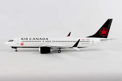 Miniatura 6 de Daron Skymarks Air Canada 737MAX8 1/100 con soporte de madera y engranaje
