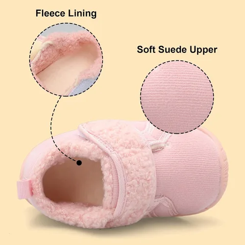 Miniatura 4 de Centipede Demon Pantuflas para niñas y niños pequeños peludos, zapatos de casa, zapatos cálidos para interiores y bebés, pantuflas de invierno