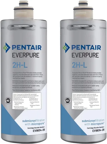 Miniatura 3 de Everpure 2H-L Aquverse A100 Cartucho de filtro de repuesto Pentair S-54 para enfriador de agua Certificado NSF Paquete de 12