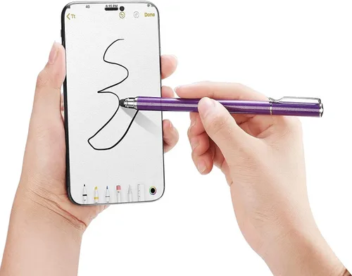 Miniatura 3 de Lápiz capacitivo morado con punta de fibra de aluminio ligero compatible con Motorola Moto G Power (2022) - Moto G Pure - Moto G Stylus - Moto G