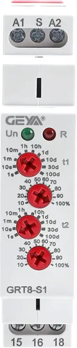 Miniatura 7 de GEYA Relé de tiempo de ciclo asimétrico 1SPDT 16A AC/DC12V-240V Ciclador Repetición Temporizador Retraso Relé Carril DIN modular