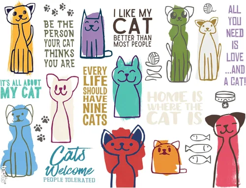 Miniatura 2 de Taza de viaje Tervis con dichos de gatos fabricada en Estados Unidos de doble pared aislada mantiene las bebidas frías y calientes, 24 onzas, Clásico