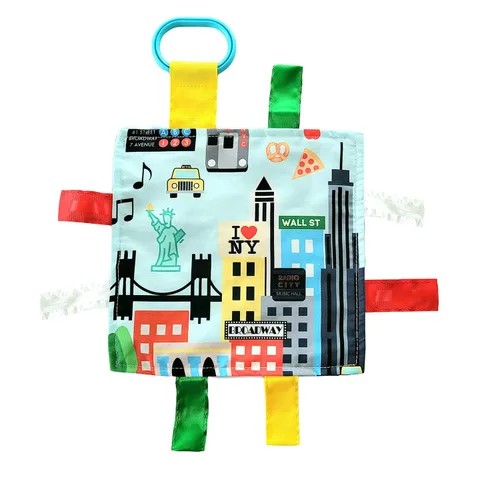 Baby Jack & Co - Juguetes para bebés de 8 x 8 pulgadas, diseño de Nueva York, suave y seguro, aprende ciudades y formas de Estados Unidos, juguete