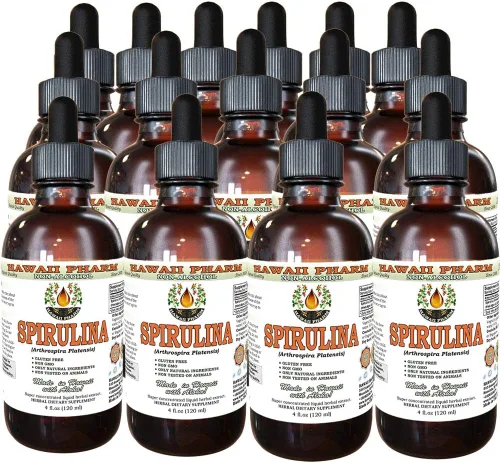 Miniatura 8 de Hawaii Pharm Extracto líquido sin alcohol de espirulina, grado profesional, espirulina hecha a mano en lotes pequeños (Arthrospira platensis)