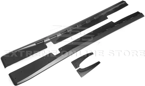 Miniatura 7 de Repuesto para todos los modelos Chevrolet Corvette C5 1997-2004 ZR1 Par de extensión de panel basculante de faldas laterales de estilo extendido