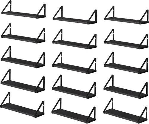 Miniatura 20 de Wallniture Ponza - Estante flotante de pared de 17 x 4.5 pulgadas, estantes pequeños de madera para almacenamiento en la pared, estante montado