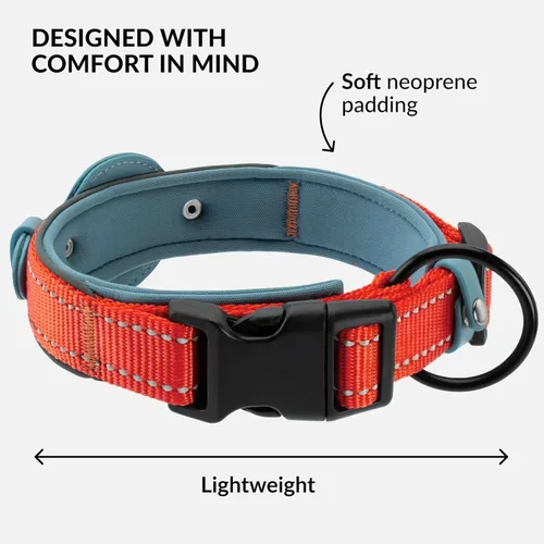 Miniatura 5 de CollarDirect Airtag - Collar de perro reflectante de nailon y neopreno para Apple Air Tag para perros grandes, medianos y pequeños