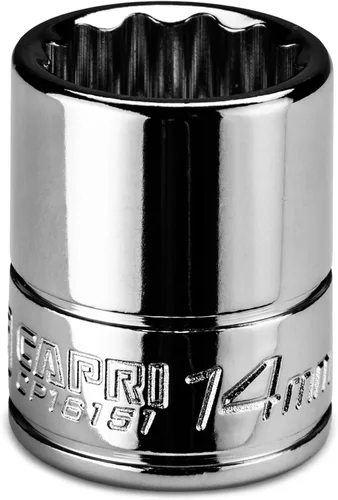 Miniatura 17 de Capri Tools CP16152 Enchufe poco profundo de 0.591 in, 1/4 pulg. Drive, 12 puntos, métrico