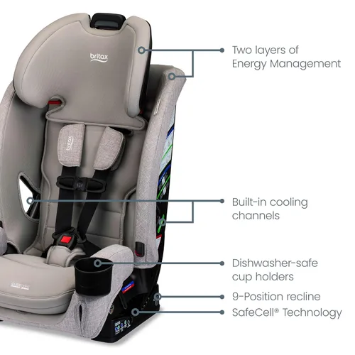 Miniatura 12 de Britax One4Life - Asiento de automóvil delgado todo en uno, hasta 10 años de uso con orientación trasera, orientación hacia adelante y modos