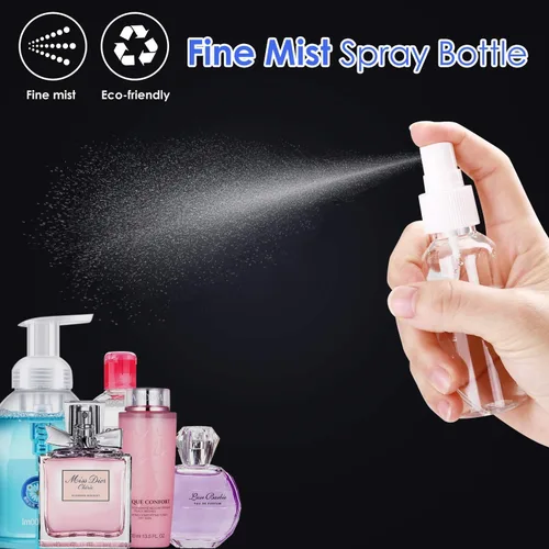 Miniatura 5 de 24 botellas de spray de 2 onzas / 1.9 fl oz transparentes vacías, mini botellas de aerosol rellenables, juego de rociadores de tamaño de bolsillo
