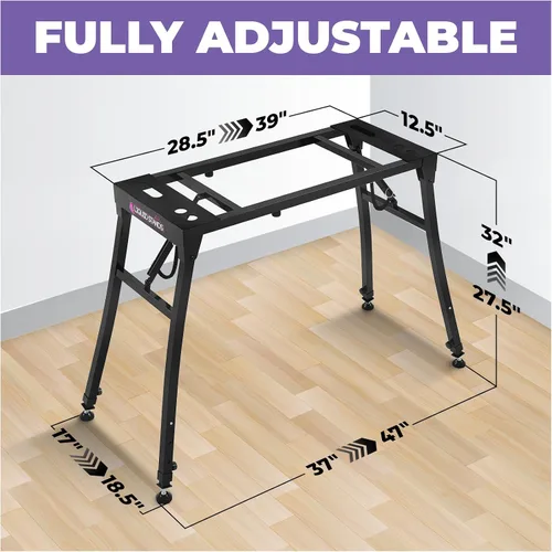 Miniatura 2 de Liquid Stands Collapsible Piano Keyboard Stand - Adjustable and Portable Heavy Duty Music Stand for Kids & Adults - Fits 54-88 Key Electric Digital
