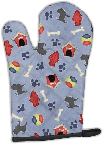 Miniatura 154 de Caroline's Treasures BB4872OVMT - Guante de horno de Navidad Affenpinscher resistente al calor, grueso para sartenes calientes y horno, manopla