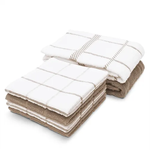 Miniatura 13 de Paño de cocina y toalla de cocina de rizo 100% algodón, paquete de 6, toallas de cocina súper suaves y absorbentes, perfectas para limpieza