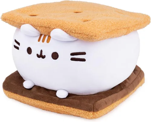 Miniatura 4 de GUND Pusheen S’mores Squisheen de peluche, animal de juguete para mayores de 8 años, marrón/blanco, 12 pulgadas