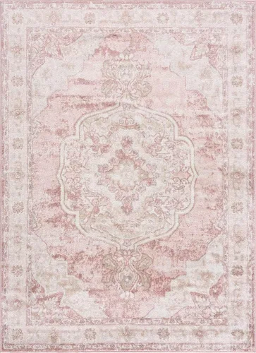 Miniatura 14 de Hauteloom Laureldale Alfombra de Área de Estilo Oriental Tradicional Desgastada y Desteñida para Sala de Estar - Estilo Granja de Medallón Vintage