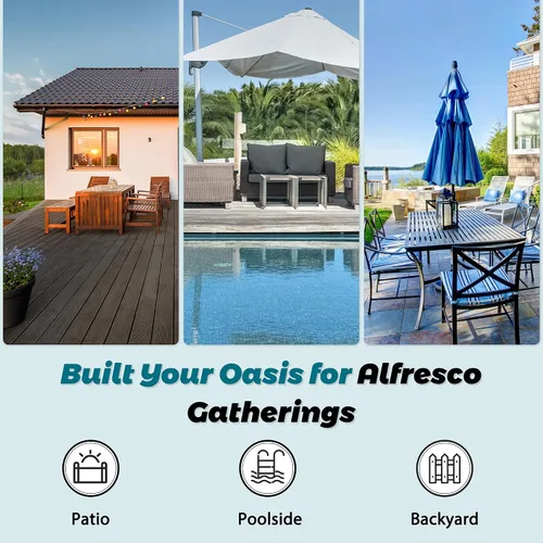 Miniatura 5 de SUNLEI Sofá seccional de patio de 3 piezas, juego de muebles de patio con cojines suaves desmontables, juego de sofá de conversación de mimbre