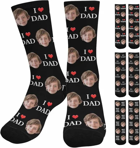 Miniatura 169 de Artsadd Calcetines personalizados para mujeres y hombres, amantes de los perros y gatos, regalos divertidos unisex personalizados