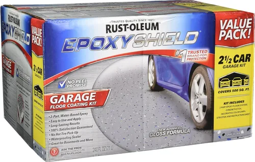 Miniatura 10 de Rust-Oleum 327081 EPOXYSHIELD - Kit de revestimiento de suelo de garaje, 1 coche, gris oscuro brillante
